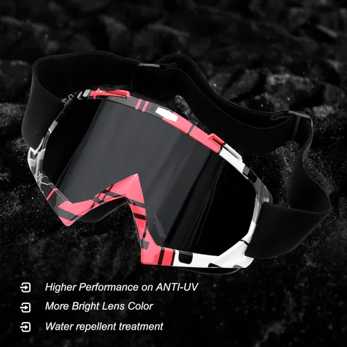 Miniatura 4 de FMY Gafas de motocross para hombres, mujeres y jóvenes, antiarañazos, a prueba de polvo, UV400 ATV