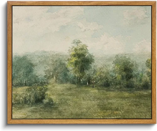 Miniatura 11 de VIYYIEA Arte de Pared en Lienzo Enmarcado Decoración del Hogar, Decoración de Granja Valles Ondulantes bajo Cielos Despejados Pintura de Pared