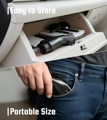 Miniatura 5 de Adaptador Tesla a J1772 - Adaptador de Carga EV NACS a J1772 Máx 60A 250V, para Conectores de Alta Potencia Tesla, Cargador Móvil/Destino Solo