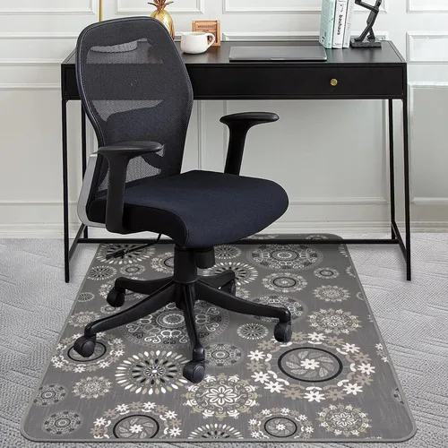 Miniatura 8 de AiBOB Tapete para silla para suelos alfombrados, material duro de alta calidad, tapete de oficina para escritorio de computadora en alfombra, fácil