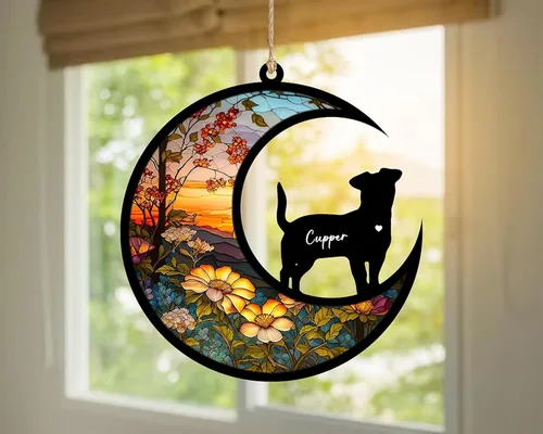 Miniatura 3 de Nazenti Regalos conmemorativos personalizados para perros, atrapasoles conmemorativo para perros, adorno conmemorativo para perros, árbol de Diseño 2