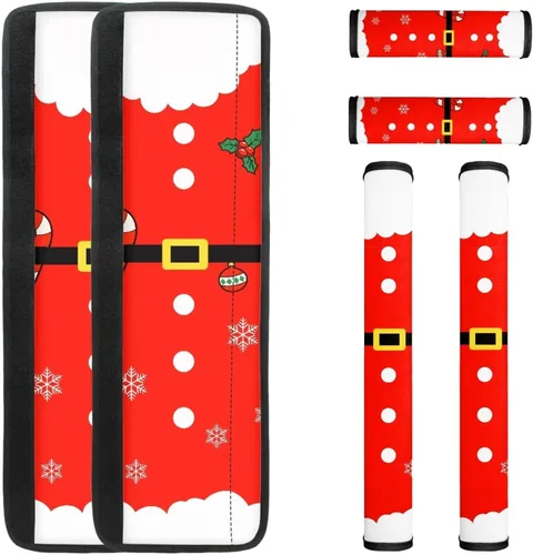 DISNIMO Juego de 6 fundas navideñas para manija de puerta de refrigerador, decoración de cocina, de Papá Noel, fundas para manijas de