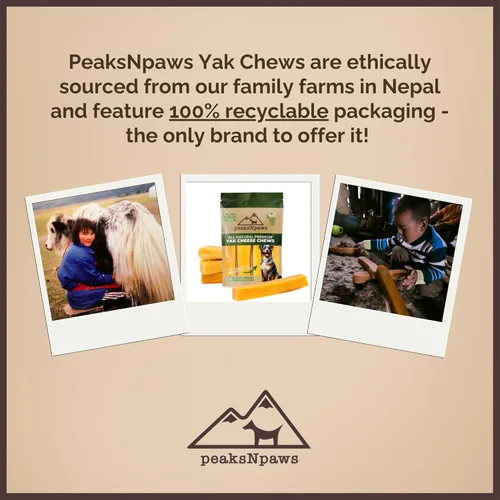 Miniatura 2 de peaksNpaws Masticables para perros del Himalaya, queso Yak alto en proteínas, sin lactosa, tratamiento natural para mascotas, palitos masticables