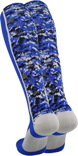 Miniatura 2 de TCK Calcetines de béisbol para jóvenes, niños u hombres, con diseño de camuflaje digital y longitud hasta por encima de la pantorrilla