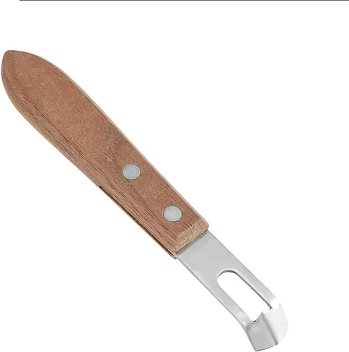 Miniatura 5 de Cuchillo de canal, herramienta de pelador de limón, pelador de madera y acero inoxidable, herramienta de pelador de cáscara de limón ultra afilada