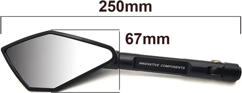 Miniatura 4 de Accesorios para espejos retrovisores de motocicleta, espejos laterales CNC negro para Kawasaki Ninja 250 Ninja 300R Z250 Z300 VERSYS 300X