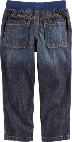 Miniatura 2 de Simple Joys by Carters Pantalón de mezclilla sin cierre para niños pequeños paquete de 2