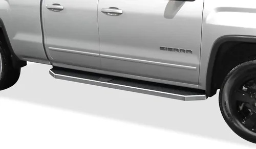 Miniatura 22 de APS - Estribos iBoard para Chevrolet con cabina extendida de 2 puertas completas + 2 puertas de apertura inversa, 4 pulgadas, Aluminio negro