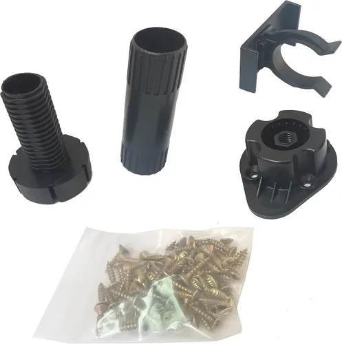 Miniatura 4 de Patas niveladoras negras para muebles o gabinetes, soporta 330 libras por pata, se ajusta de 3 7/8 pulgadas a 5 3/8 pulgadas, paquete de 12