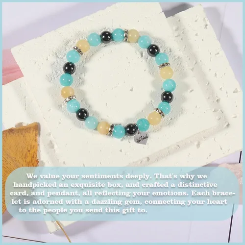Miniatura 2 de Junyovin Bracelet for Women Inspirational Birthday Thanksgiving Christmas Mother's Day Valentines Appreciation Natural Stone Bracelets Gifts for Mom