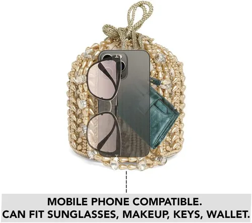 Miniatura 2 de Aheli Potli Bags for Women Evening Bag Clutch Ethnic Bride Purse with Drawstring