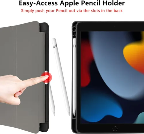 Miniatura 2 de Funda híbrida delgada para iPad de 9ª / 8ª / 7ª generación (2021/2020 / 2019) de 10.2 pulgadas – Funda a prueba de golpes con carcasa trasera