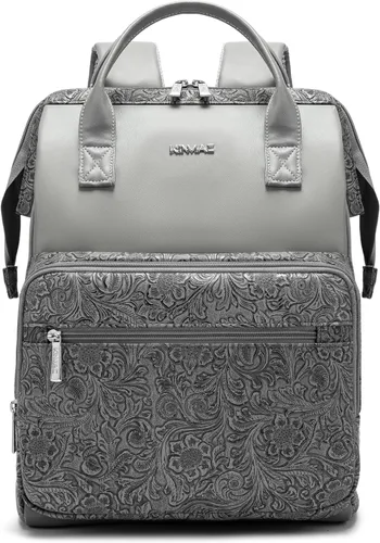 Miniatura 27 de Kinmac Mochila para portátil de estilo abierto para laptop de hasta 15.6 pulgadas, para hombres y mujeres, mochila de viaje al aire libre