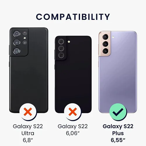 Miniatura 2 de Funda para Samsung Galaxy S22 Plus con protector de pantalla de TPU flexible autorreparable [2 unidades], 3 en 1, carcasa de cuerpo completo a Azul