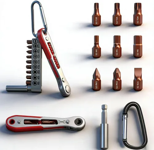 12 en 1 Destornillador de ángulo recto 18 mm/0.7" Puntas magnéticas más cortas de acero de aleación S2 Juego de puntas mini conjunto de 90 grados