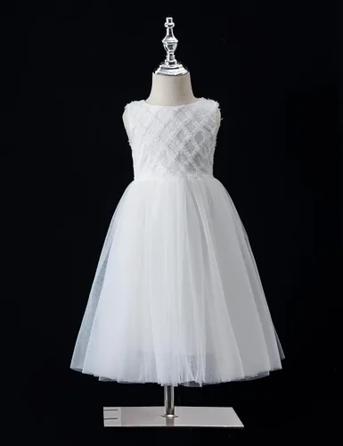 Miniatura 6 de Grils - Vestidos de princesa para boda, línea A, recto, de tul para fiesta, vestido de niña de las flores