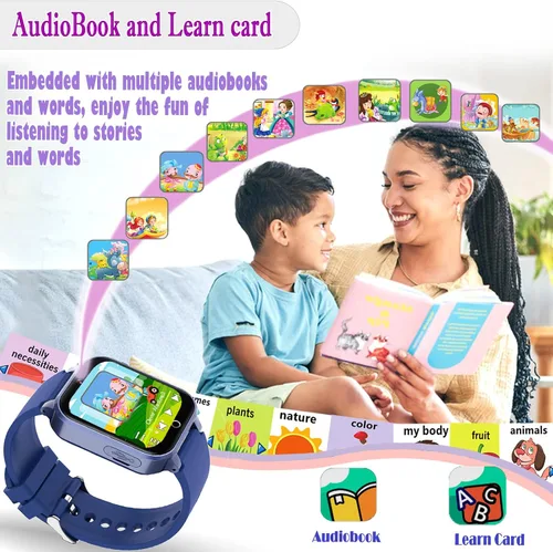 Miniatura 7 de Goodatech Reloj Inteligente para Niños de 4-12 Años Niños Niñas, 26 Juegos de Rompecabezas, Cámara, Reproductor de Video y Música, Podómetro