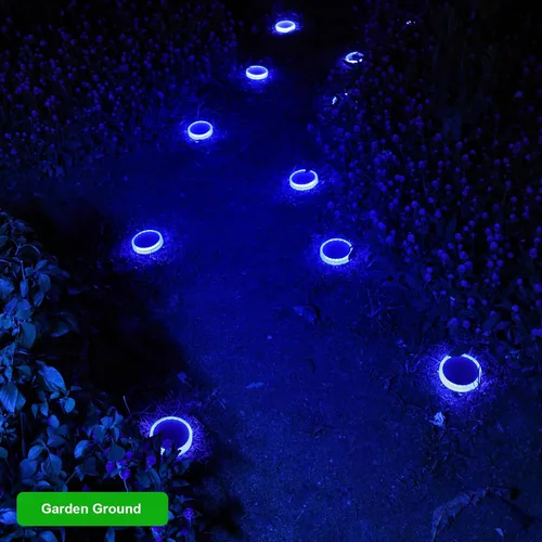 Miniatura 8 de YiLaie Luces Solares Azules para Muelle al Aire Libre Impermeables, Luces de Advertencia para Entrada Solares para Embarcaciones (Paquete de 4)