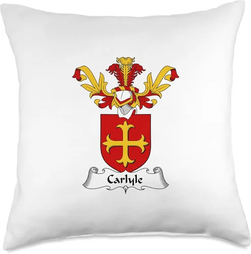 Miniatura 4 de Family Crest and Coat of Arms clothes and gifts Carlyle - Almohada de escudo familiar de 16 x 16 pulgadas, multicolor