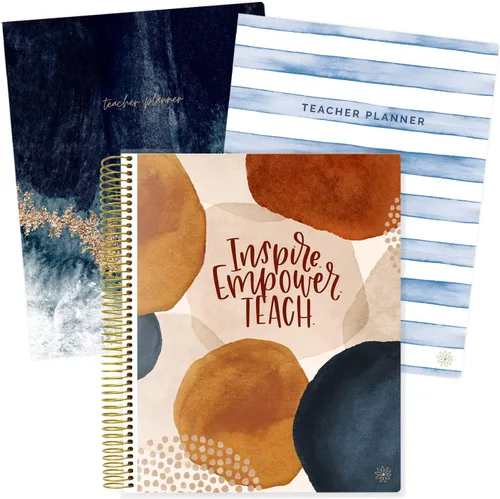 Miniatura 12 de bloom daily planners - Agenda y calendario de año académico sin fechas para maestros, organizador plan de clases 7 periodos, cubierta esmerilada