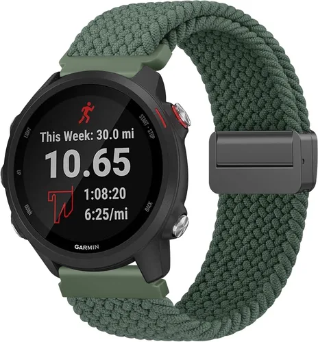Miniatura 12 de Meliya Correa de reloj Garmin Forerunner 245/645/55/158 para mujeres y hombres, correa de repuesto de nailon suave de 0.787 pulgadas para Garmin