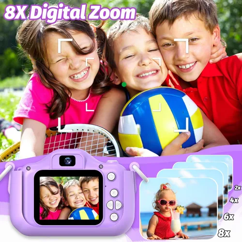 Miniatura 7 de Goopow - Cámara de selfie digital para niños, juguete de cámara de video para niñas de 3 a 9 años con cubierta protectora, regalos de Navidad