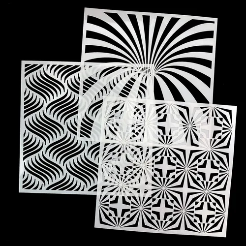 Miniatura 6 de 32 plantillas geométricas de 6 x 6 pulgadas, plantillas de pintura de mandala para álbumes de recortes, galletas, azulejos, muebles, decoración