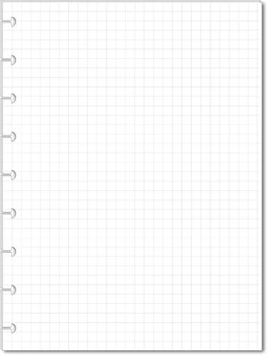 Páginas de notas en cuadrícula se adaptan a 9 discos de planificadores clásicos Happy Planner, recambios de notas, insertos preperforados para Happy