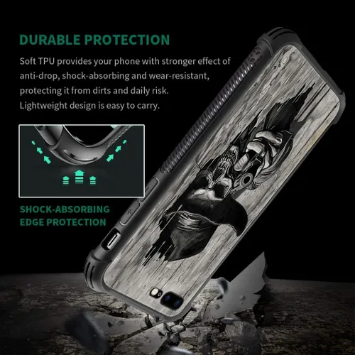 Miniatura 23 de Carcasa para iPhone 8 Plus, 9H de cristal templado para iPhone 7 Plus, para hombres y niños, diseño de patrón fresco a prueba de golpes, Grano