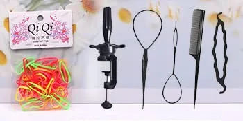 Miniatura 4 de Cabeza de maniquí con 100% cabello humano peluquería práctica entrenamiento cabezas muñeca cosmetología peinado maniquíes cabezas con abrazadera