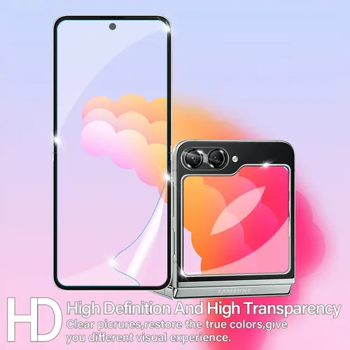 Miniatura 6 de BIGFACE Protector de pantalla 6 en 1 para Samsung Galaxy Z Flip 6, paquete de 2 protectores de pantalla para Galaxy Flip 6 EPU + 2 protectores
