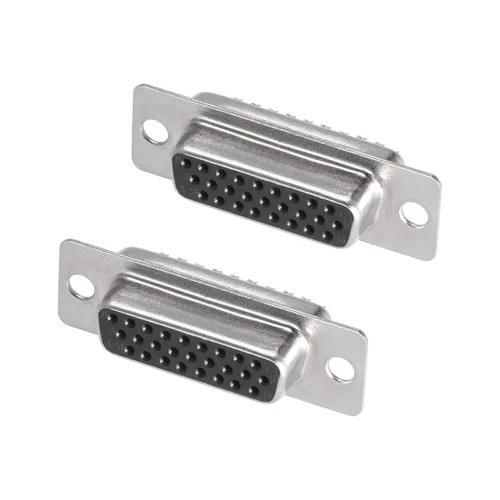 Miniatura 5 de uxcell Conector D-sub DB26 hembra de 26 pines 3 filas terminal de puerto para equipos mecánicos computadoras CNC paquete de 8