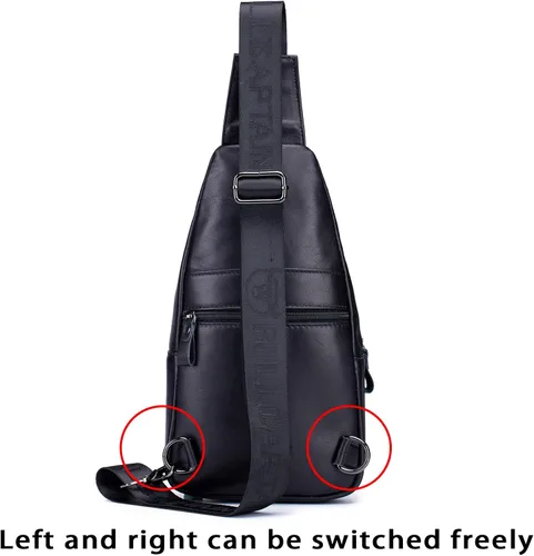 Miniatura 54 de LUKZIJAES Bolso bandolera de cuero genuino para hombre