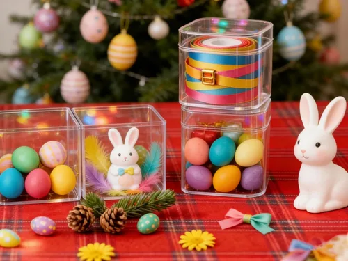 Miniatura 6 de Pequeña caja de acrílico Caja de exhibición transparente con tapa Almacenamiento de joyas Organizar contenedor Cajas de regalo de fiesta de boda