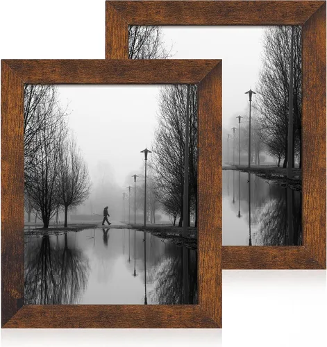 Miniatura 42 de iRahmen - Juego de 2 marcos de fotos de 4 x 6, marco de madera negro con cristal de alta definición, para mostrar fotografías de 3.5 x 5