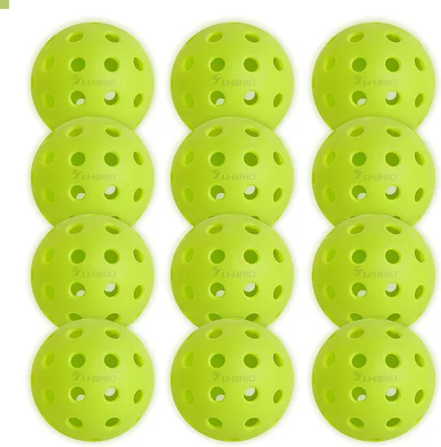 Miniatura 14 de Paquete de 3/4/12 pelotas de pickleball para exteriores de grado profesional de 40 agujeros, probadas por jugadores con diseño resistente al viento