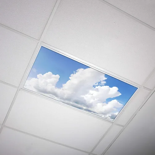 Miniatura 11 de Cubierta de luz fluorescente para luces de techo de aula, nubes rosadas, inserto de película retroiluminada de alta calidad 2 x 4