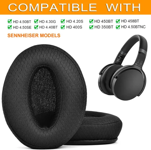 Miniatura 2 de Almohadillas de repuesto Sennheiser compatibles con auriculares HD 4.50BT, 4.50, 4.50BTNC, 4.50SE, 4.40BT, 4.30G, 4.20S, 458BT, 450, 450BT, 350BT