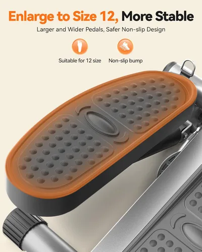 Miniatura 7 de Niceday Steppers para ejercicio, escalera con bandas de resistencia, mini stepper con capacidad de carga de 136 kg, stepper de fitness hidráulico