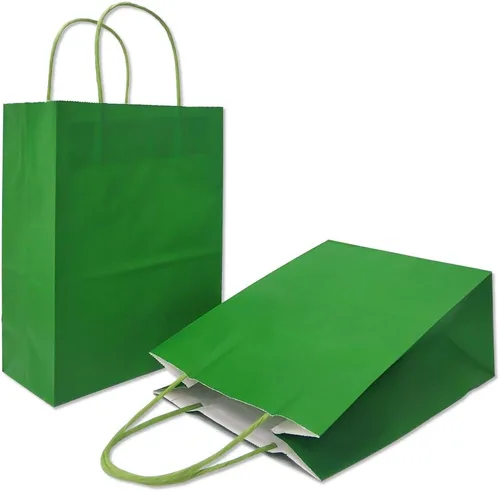 Miniatura 54 de AZOWA Bolsas de regalo mini de papel kraft con asas (Azul claro, 4x2.4x6, 25 piezas)