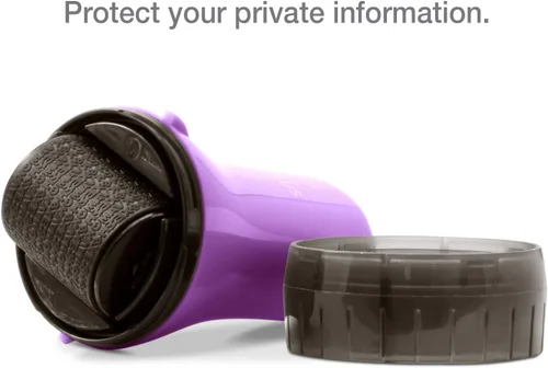 Miniatura 6 de Guard Your ID Wide Advanced Roller 2.0 - Sello de seguridad para prevención de robo de identidad, color morado Púrpura