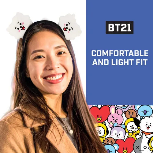 Miniatura 18 de Concept One BT21 LINE FRIENDS - Diadema bordada de felpa 3D para mujer, Chimmy