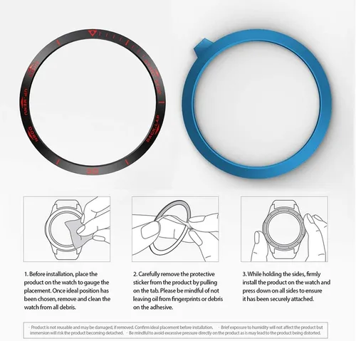 Miniatura 6 de REYDA Bisel de reloj compatible con Garmin Fenix 5/5 Plus, anillo de bisel de acero inoxidable, cubierta adhesiva de bisel de acero inoxidable