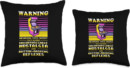 Miniatura 3 de Retro Gaming Gifts Video Player Retro Gamer Classic 80s Arcade Game - Almohada de 16 x 16 pulgadas, multicolor