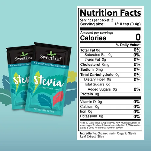 Miniatura 2 de SweetLeaf Paquetes de stevia – Polvo de stevia natural cero calorías, sin regusto amargo, sustituto del azúcar para el café Keto, nada artificial