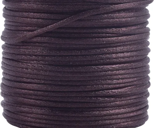 Miniatura 60 de KONMAY 80 Yardas 1.0mm Cordón Rattail de Nylon Satén Seda Trim Hilo para Cuentas para Nudos Chinos, Kumihimo, Trabajo con Cuentas, Macramé, 2-Azul