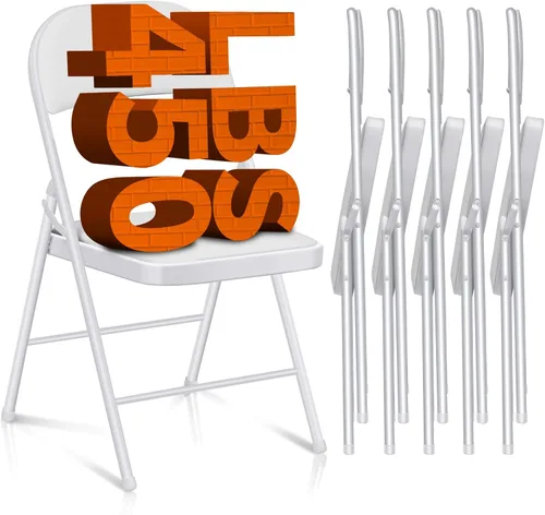 Miniatura 15 de Paquete de 6 sillas plegables, sillas plegables acolchadas con marco de metal, silla plegable negra para oficina, fiestas, reuniones, eventos al