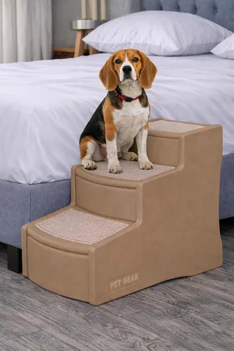 Miniatura 7 de Pet Gear, Escalera para Perros de 3 Peldaños; Perros y Gatos., Chocolate