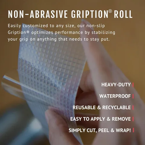 Miniatura 3 de CATTONGUE GRIPS Rollo de cinta de agarre no abrasivo, 2 pulgadas de ancho, resistente, cinta antideslizante impermeable para bañeras, peldaños