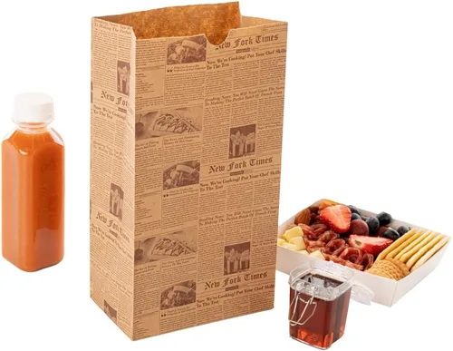 Miniatura 60 de Restaurantware Bag Tek - Bolsas de papel de 2 libras, 100 bolsas de almuerzo desechables, pequeñas para almuerzos, sándwiches y aperitivos, bolsas